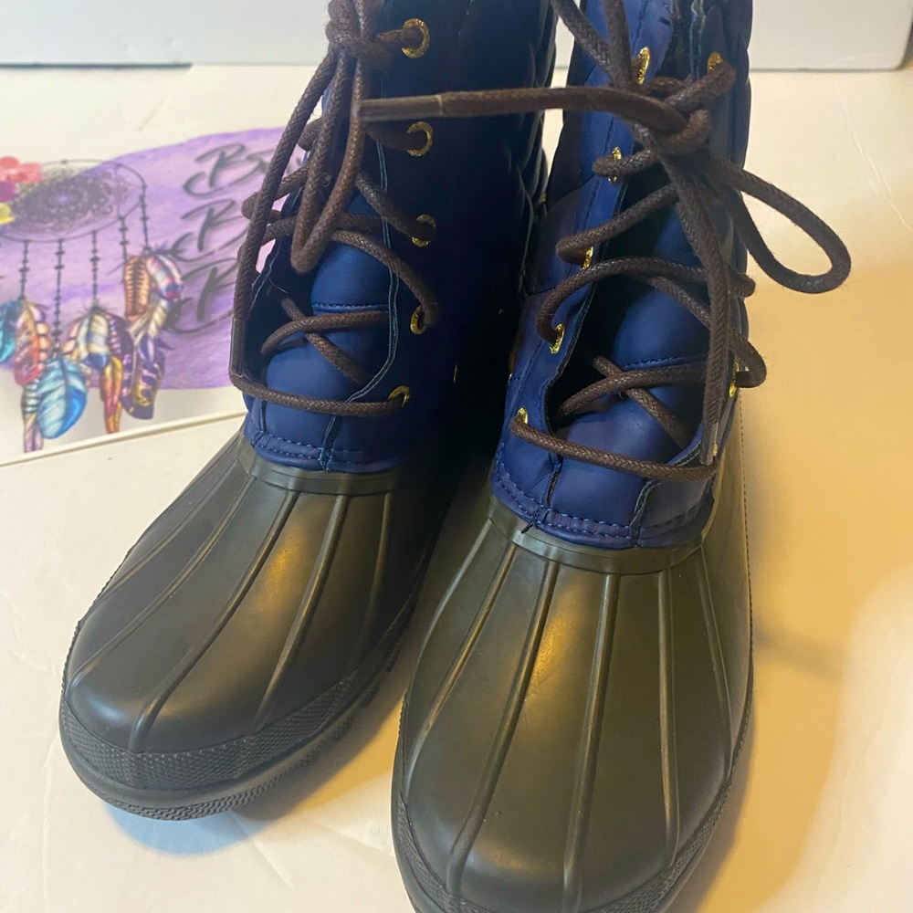 Sperry’s duck water boots blue